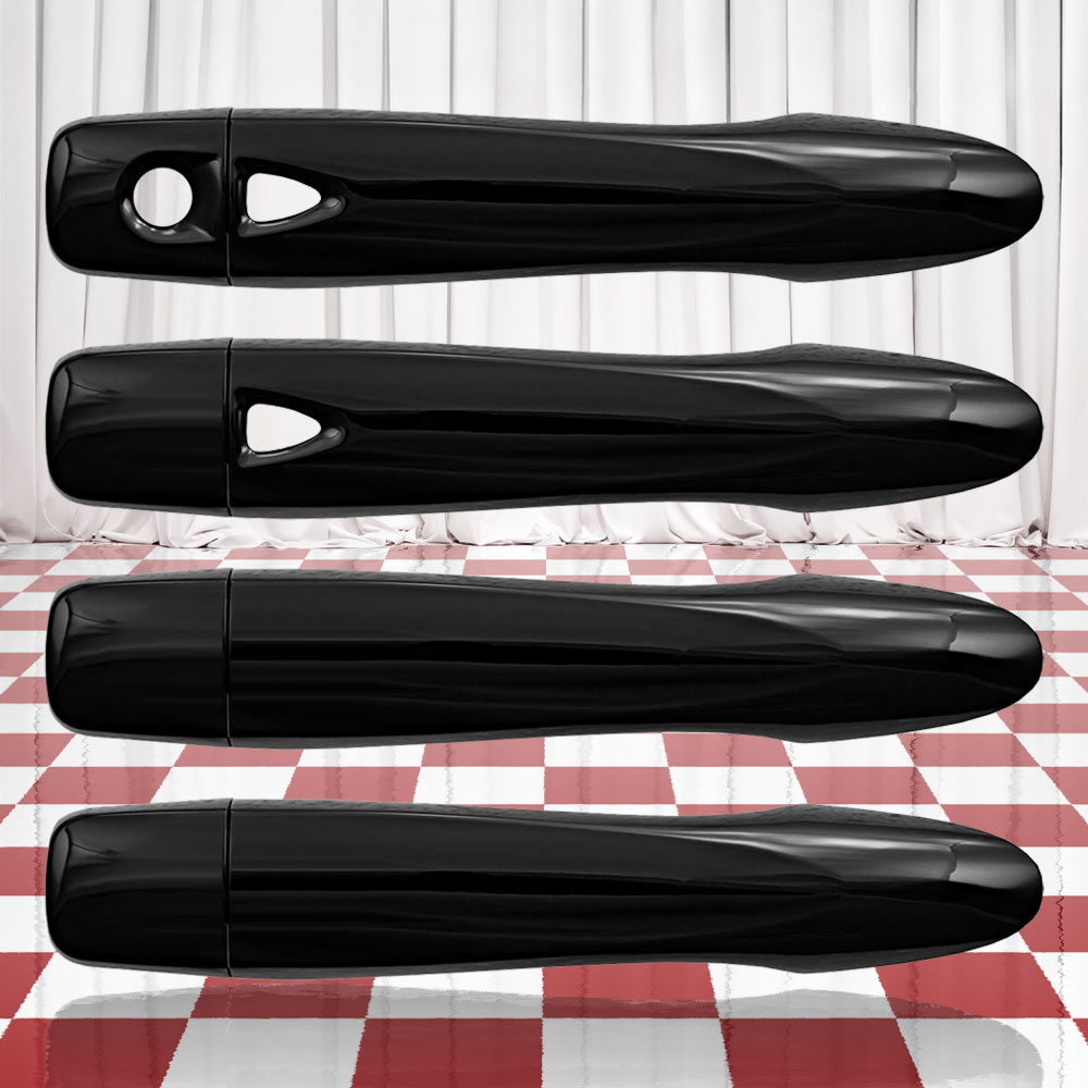 Set of 4 Gloss Black Door Handle Covers w/Smart Key for 2014-2020 Nissan Rogue