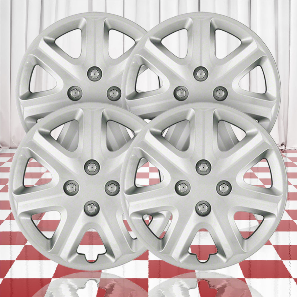 15" Pushon Silver Hubcaps for 20032005 Honda Civic (QTY Four) eBay