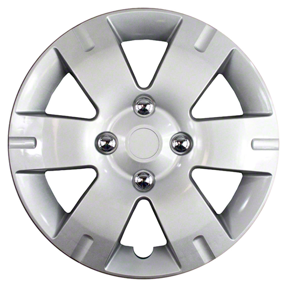 15" Pushon Silver 6 Spoke Hubcaps for 20072012 Nissan Sentra (QTY