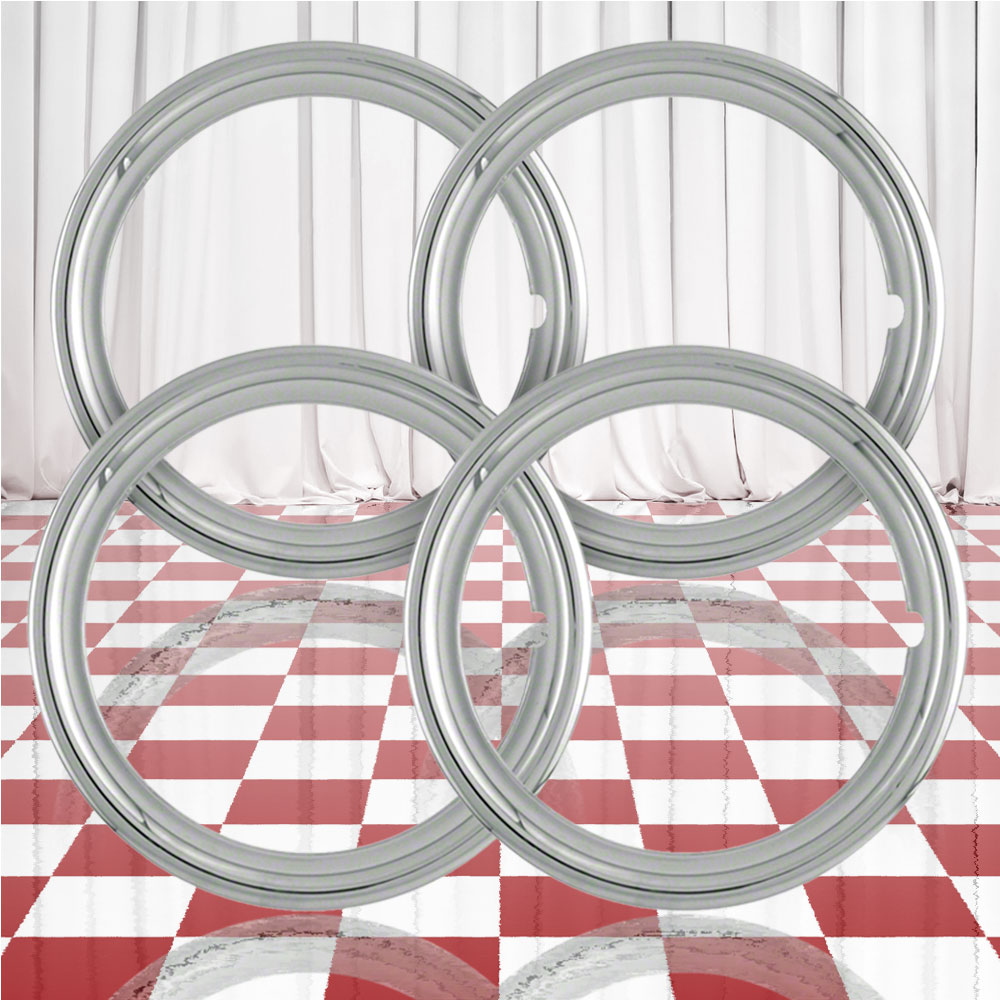 16" Chrome 1 1/2" Deep Wheel Trim Rings (QTY Four) eBay
