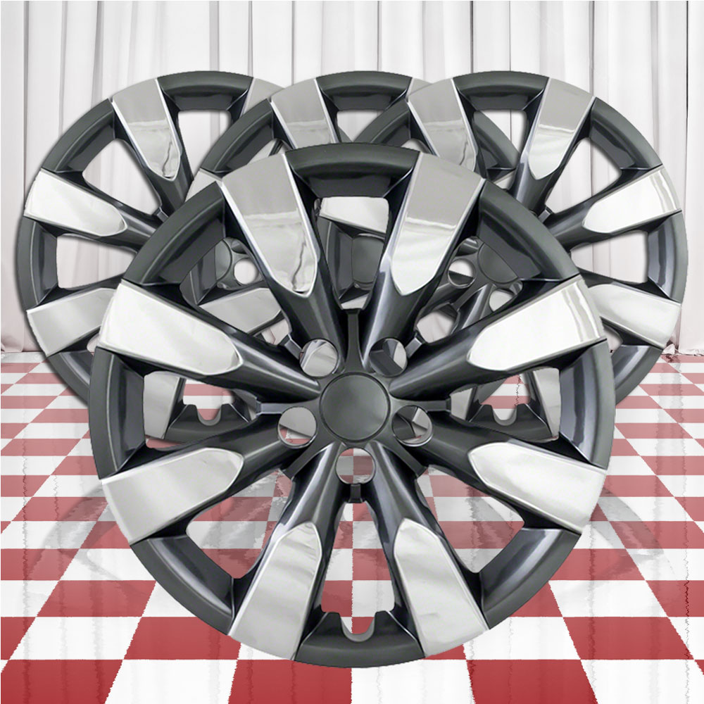 Set of 4 Wheel Covers fits 1417 Toyota Corolla 8 Spoke 16 inchChrome