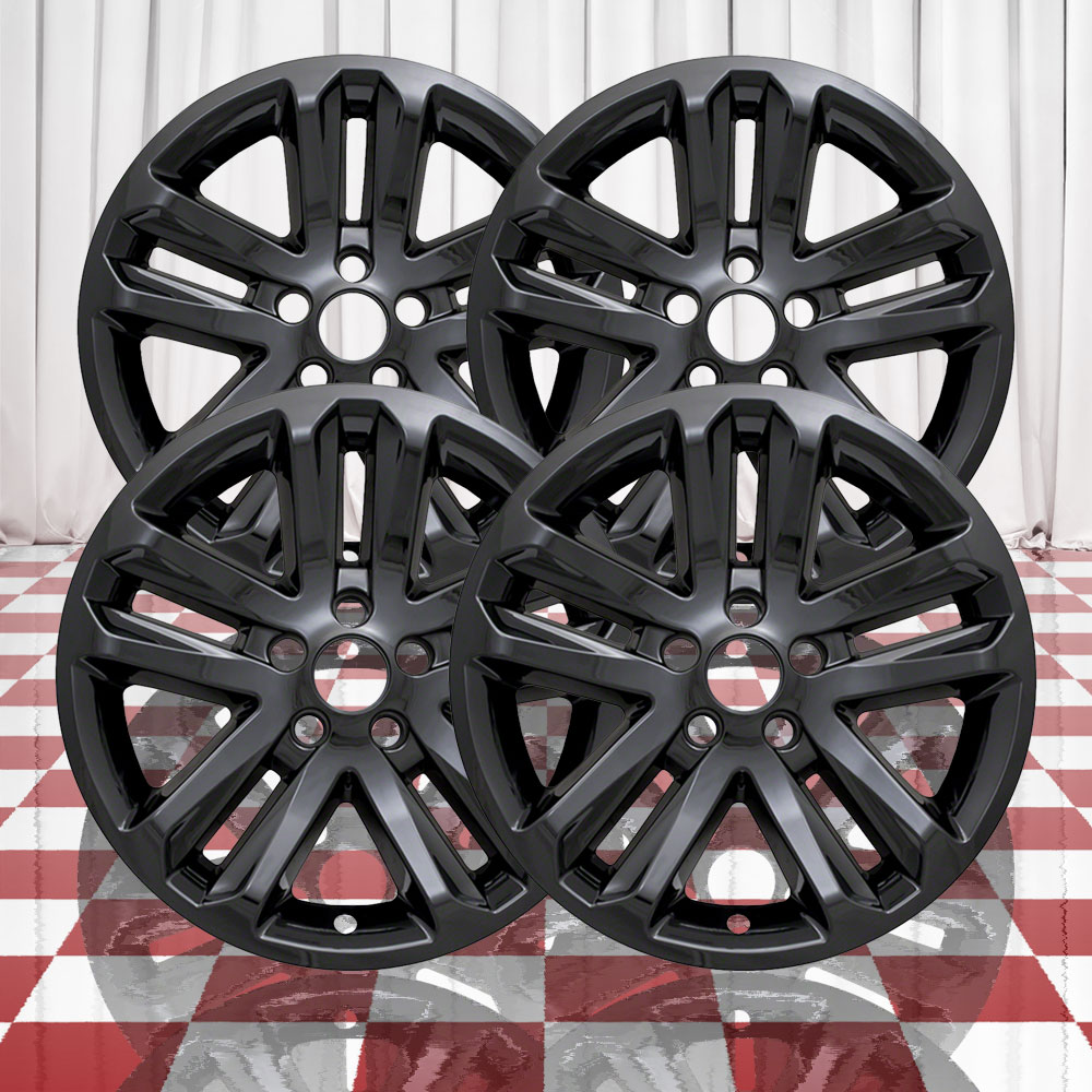 Set of 4 Gloss Black 5 Split Spoke 18