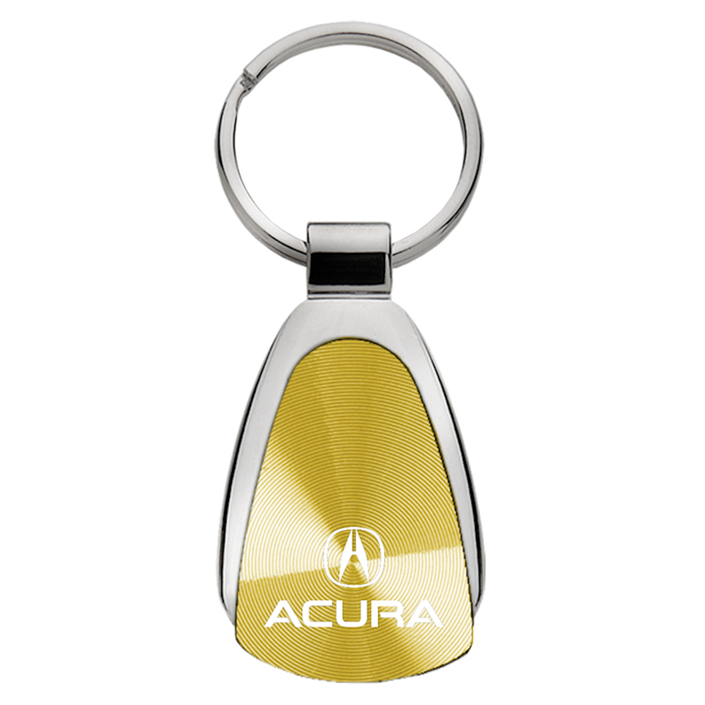 Licensed Gold Teardrop Keychain for Acura - AUGD0908