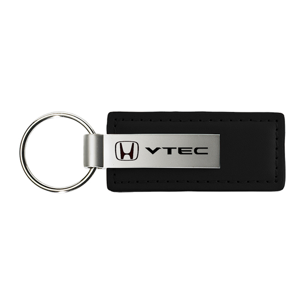 Licensed Black Leather Keychain for Honda VTEC - AUGD5715
