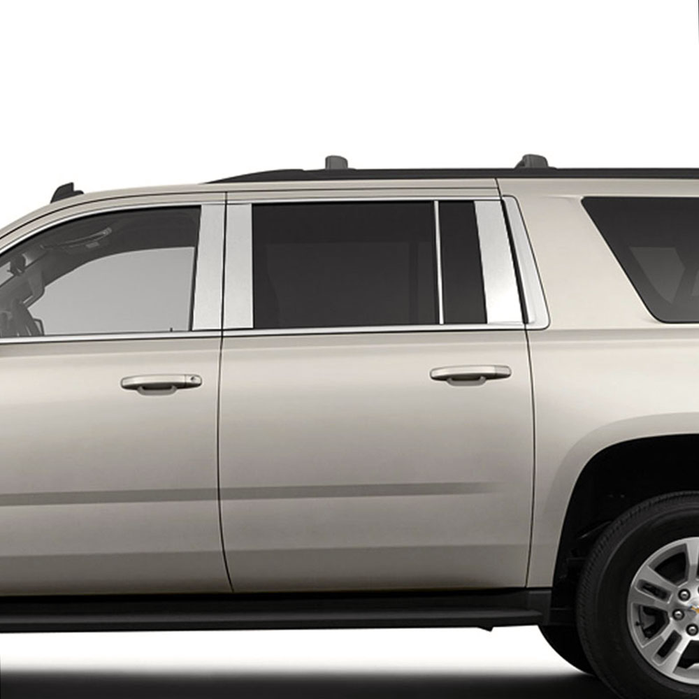 2015 16 17 18 2019 GMC Yukon 10pc STAINLESS STEEL Pillar Posts Trim Overlays