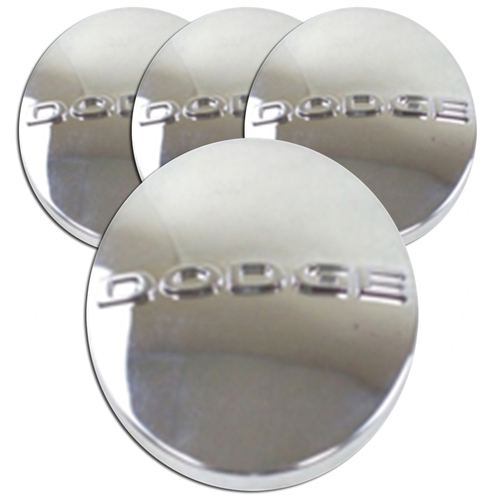 Chrome Center Caps w/Dodge logo fits 1016 Dodge Challenger 2.5" [Set