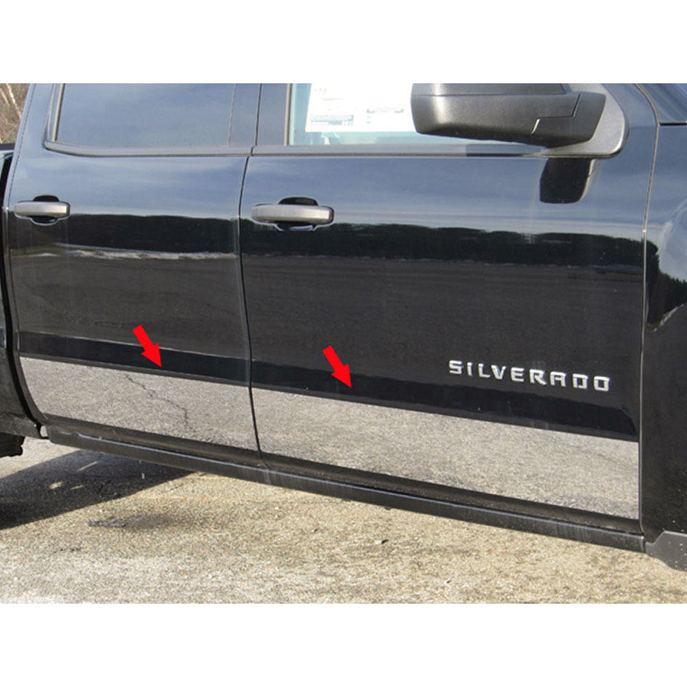 4p Rocker Panels fits 1416 Chevy Silverado Crew Cab SB w/o Molding by