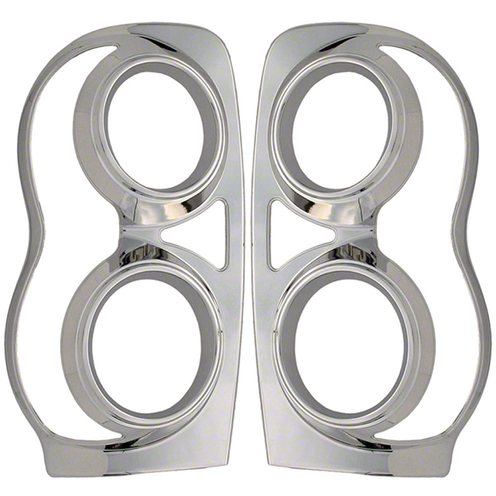 FITS DODGE DURANGO 2004-2009 FACTORY-FIT CHROME TAIL LIGHT TRIM BEZELS