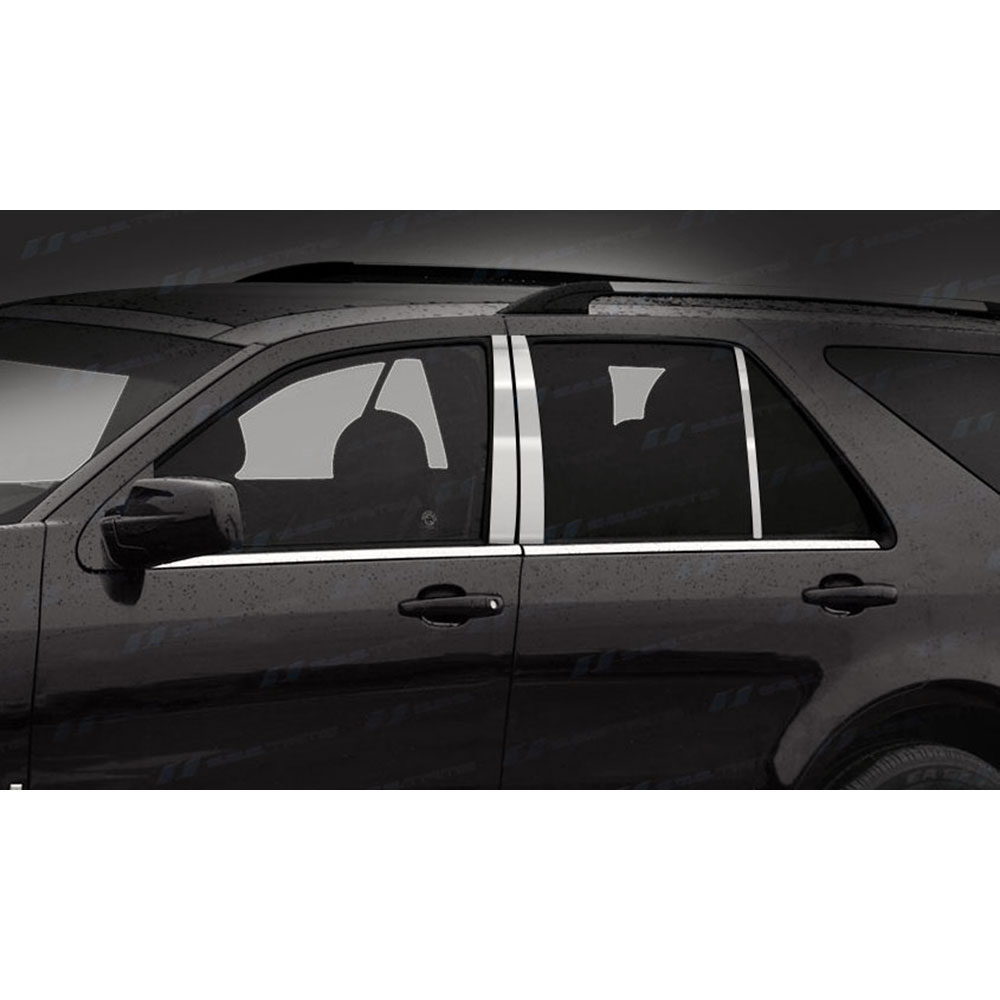 Chrome Pillar Posts fit Cadillac SRX//SRS 04-09 6pc Set Door Trim Mirrored Cover