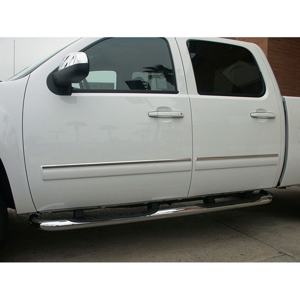 1' Chrome Door Moldings for 20072013 GMC Sierra Crew Cab eBay