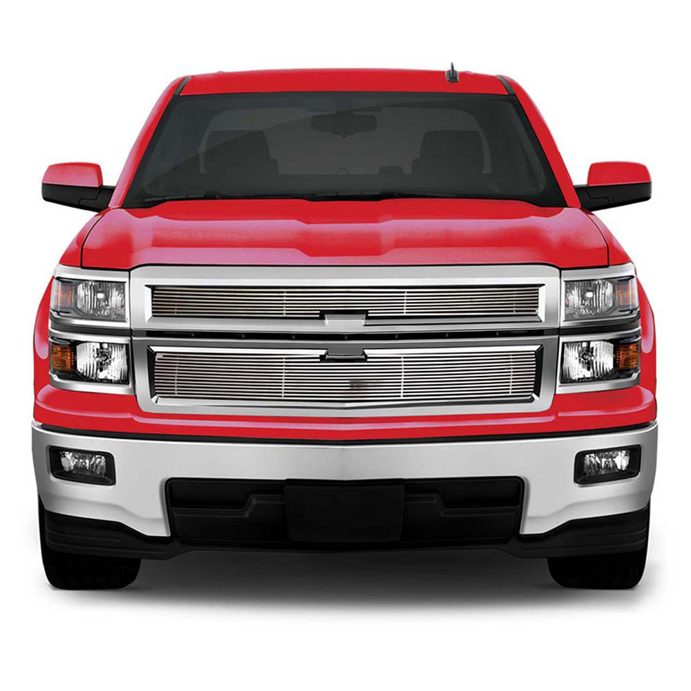Top Billet Grille for 20142015 Chevy Silverado 1500 LT/LTZ [Chrome