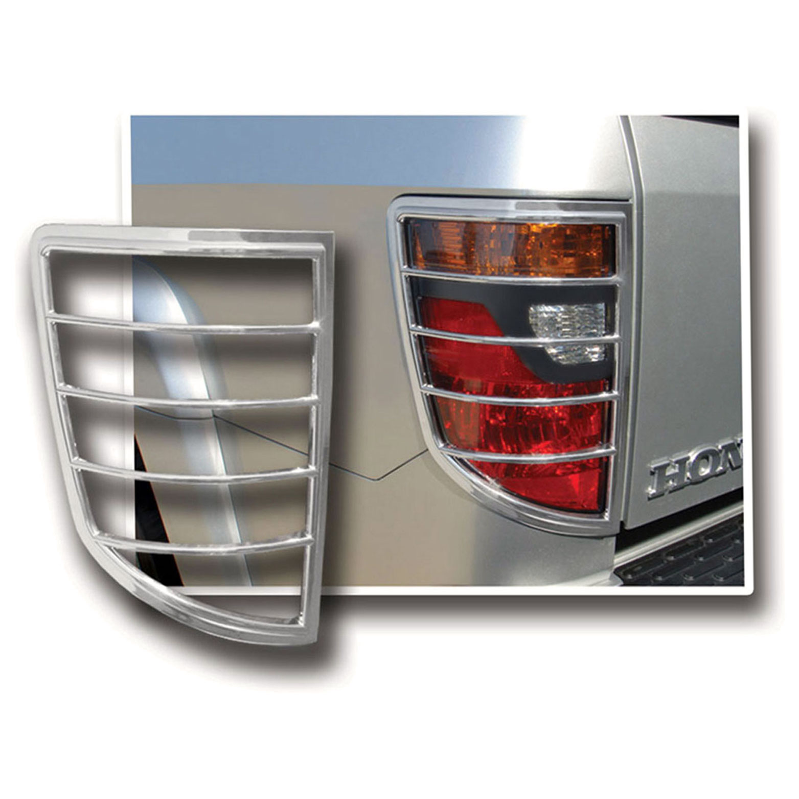 Tail Light Bezels for 2006-2012 Honda Ridgeline [Chrome] Premium FX | eBay