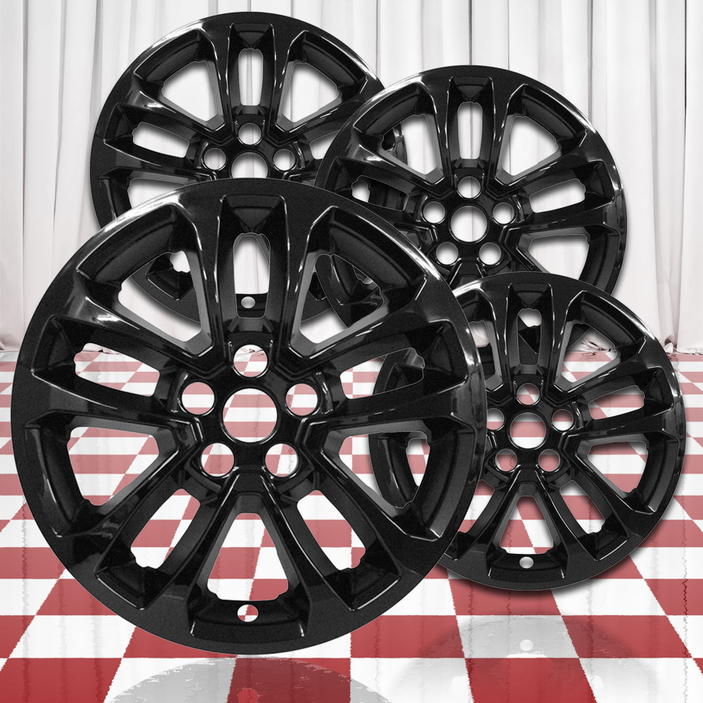 Gloss Black 17in Wheel Skin Overlays for 2020-2022 Ford Escape [4pc ABS]