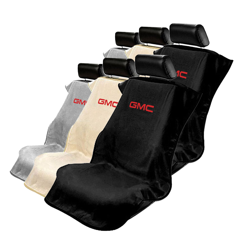 thumbnail image 2 of Seat Armour Front Car Seat Cover For New Cadillac – Black Terry Cloth, Soft & Protective 2 of 6
