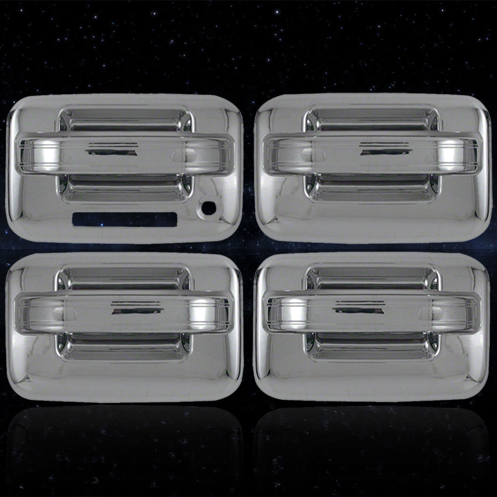 2004-2014 FORD F150 Chrome ABS Door Handle COVERS Trims W//Keypad W//Out PSK 4DR