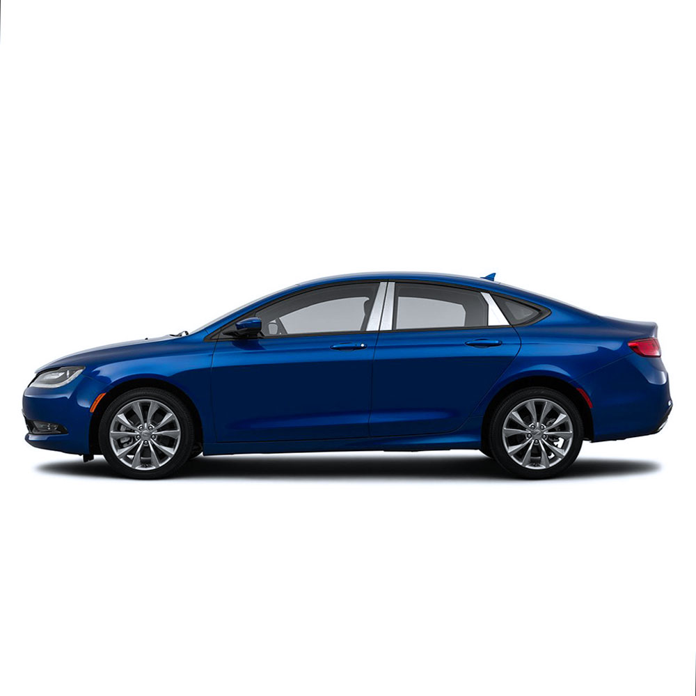 Stainless Steel Pillar Post Chrome Door Trim 4PC For Chrysler 200 2015-2016