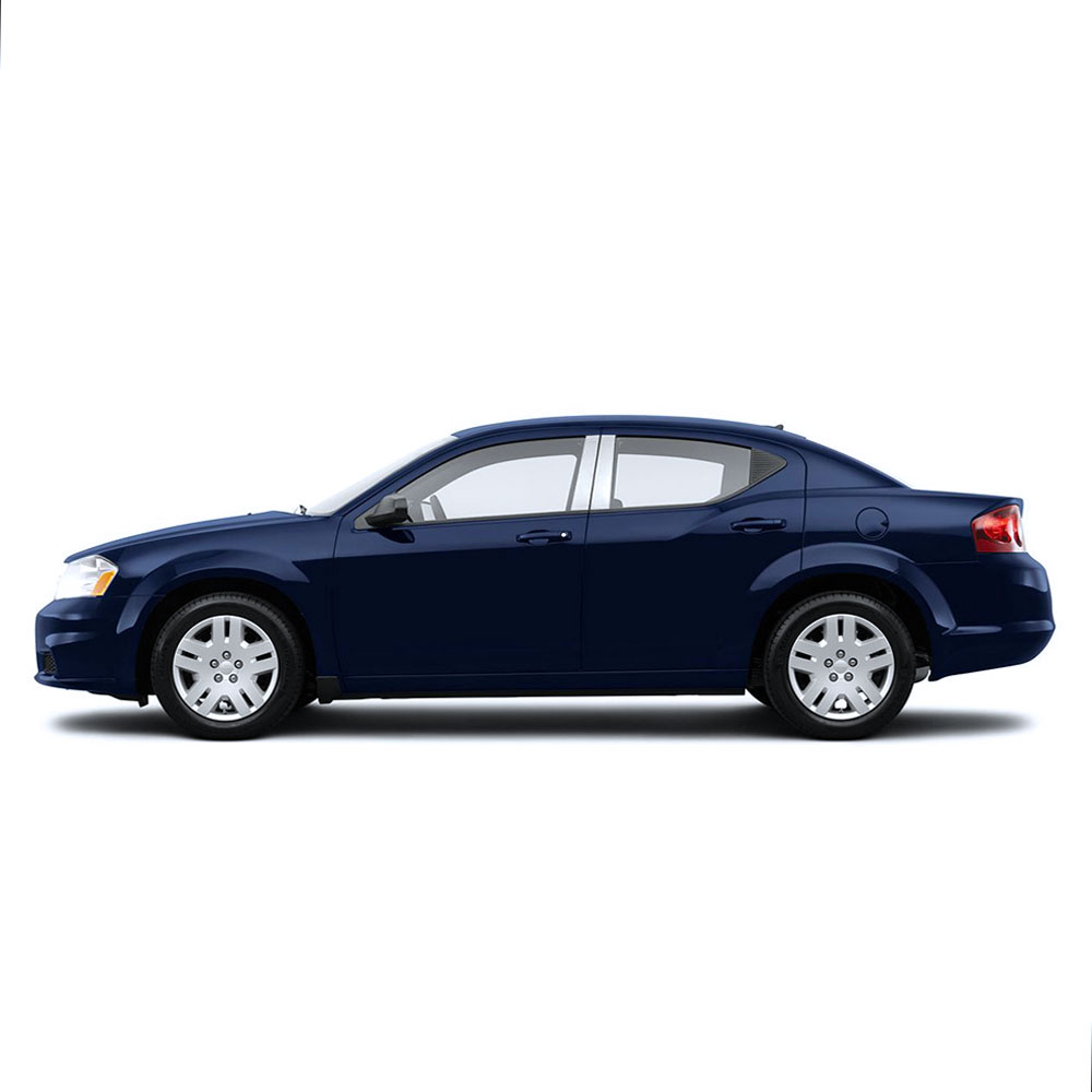 fits 2008-2014 Dodge Avenger 4Pc Pillar Post Stainless Steel Trim