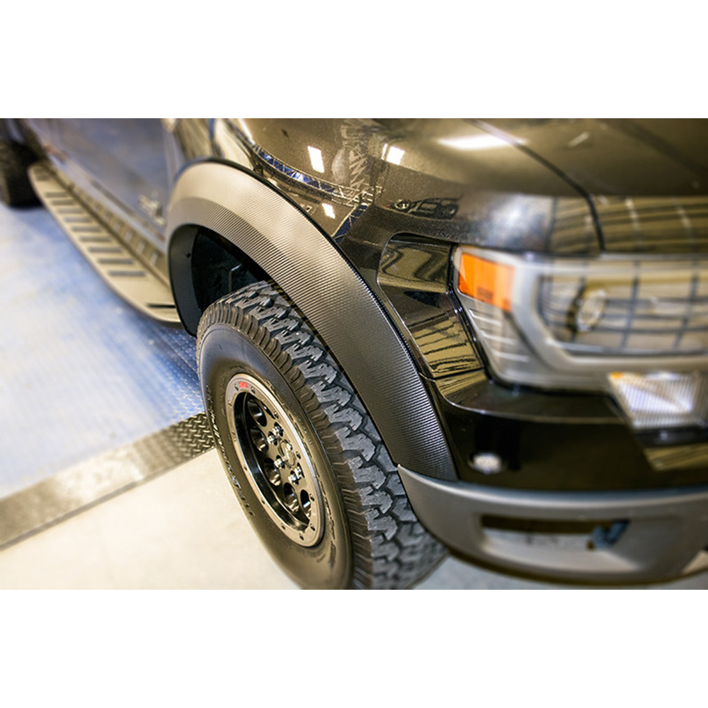 4pc Carbon Fiber Vinyl Fender Flare Wrap Kit for 20102014 Ford F150