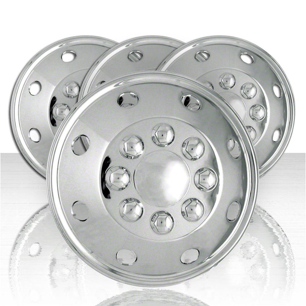 1 16" CHROME RV MOTORHOME Dual Wheel Simulators Rim Hub Cap Covers