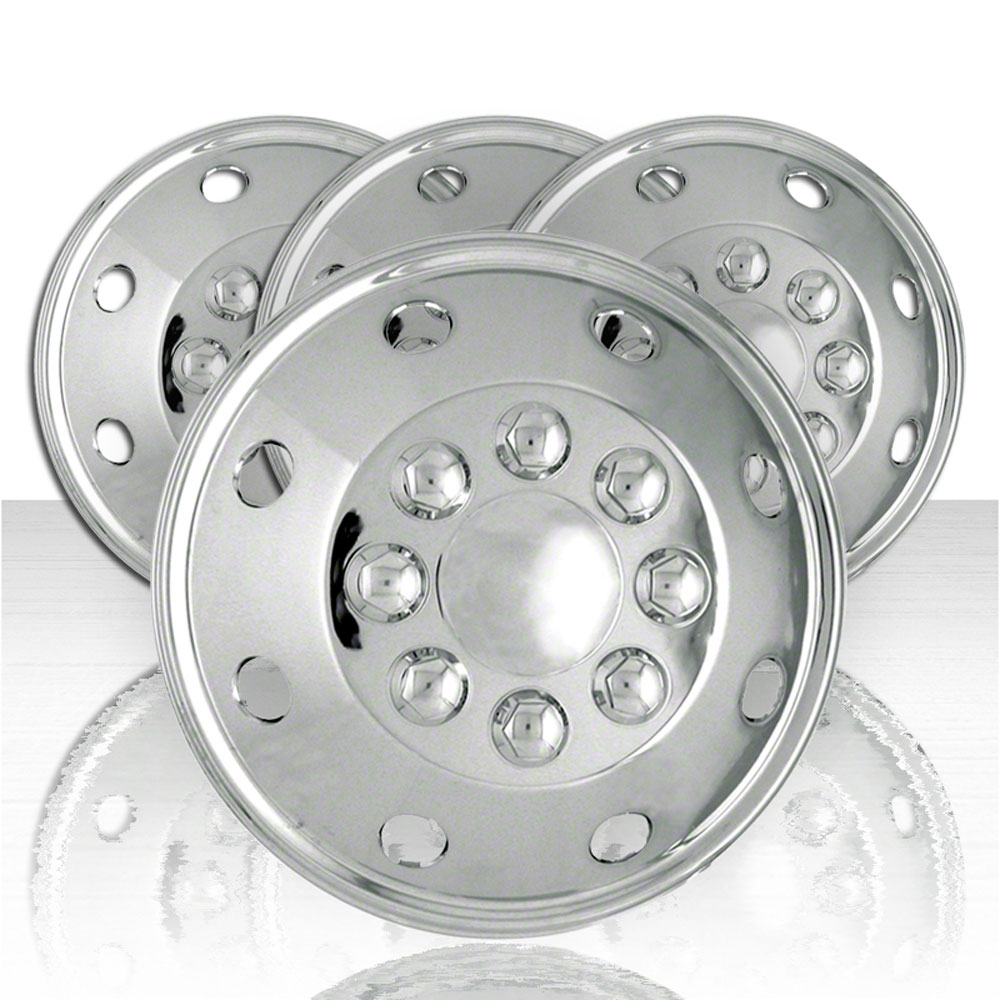 16.5" CHROME RV MOTORHOME Dual Wheel Simulators Rim Hub Covers Hubcaps