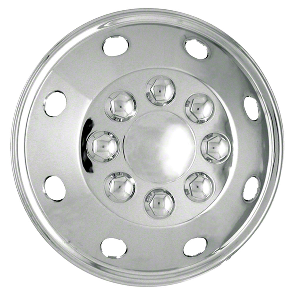 16.5" CHROME RV MOTORHOME Dual Wheel Simulators Rim Hub Covers Hubcaps