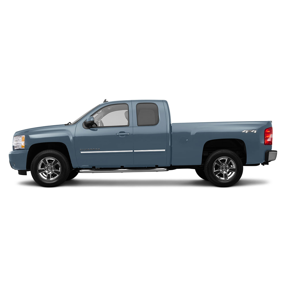 Side Molding Trim for 0913 Chevy Silverado Ext Cab (Stainless Steel