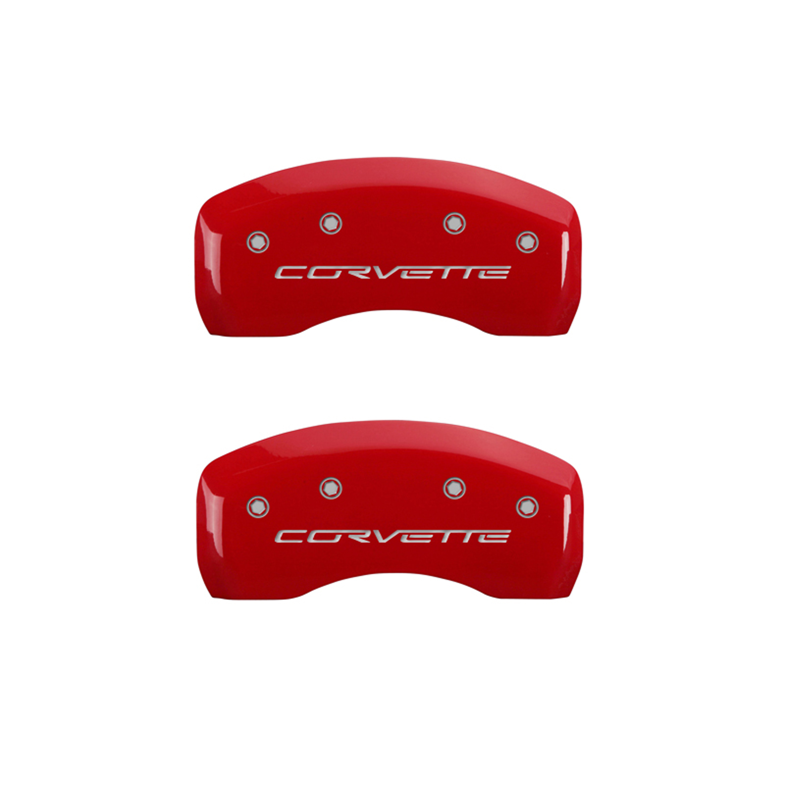Front and Rear Red Caliper Covers for 20052013 Chevy Corvette C6 by