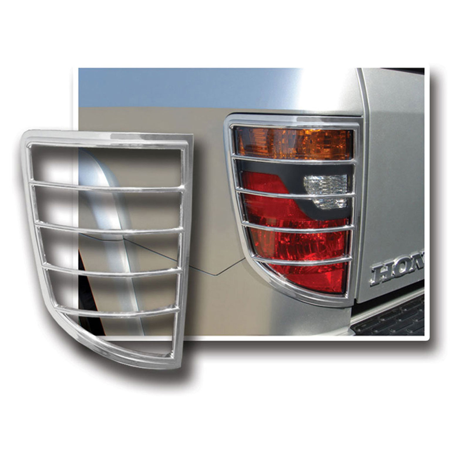 FITS DODGE DURANGO 2004-2009 FACTORY-FIT CHROME TAIL LIGHT TRIM BEZELS