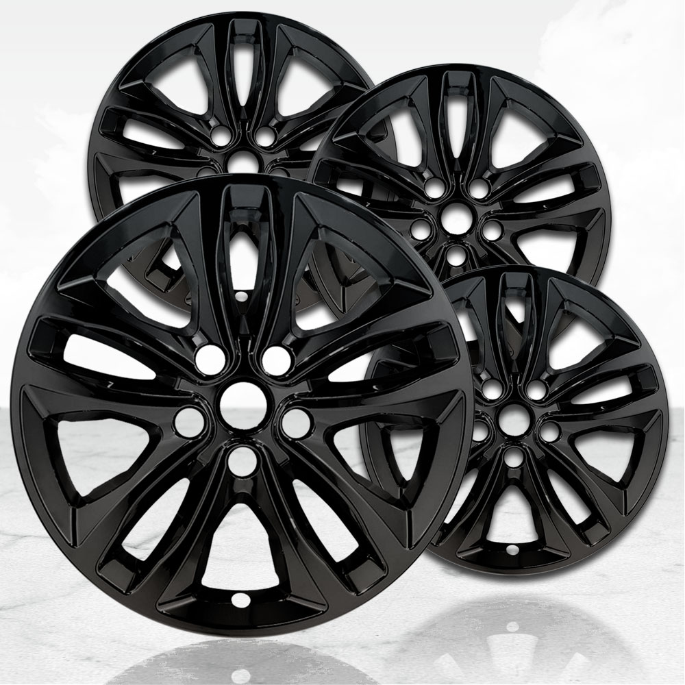 17" Gloss Black Wheel Skins (Set of 4) for 2016-2017 Chevy Malibu