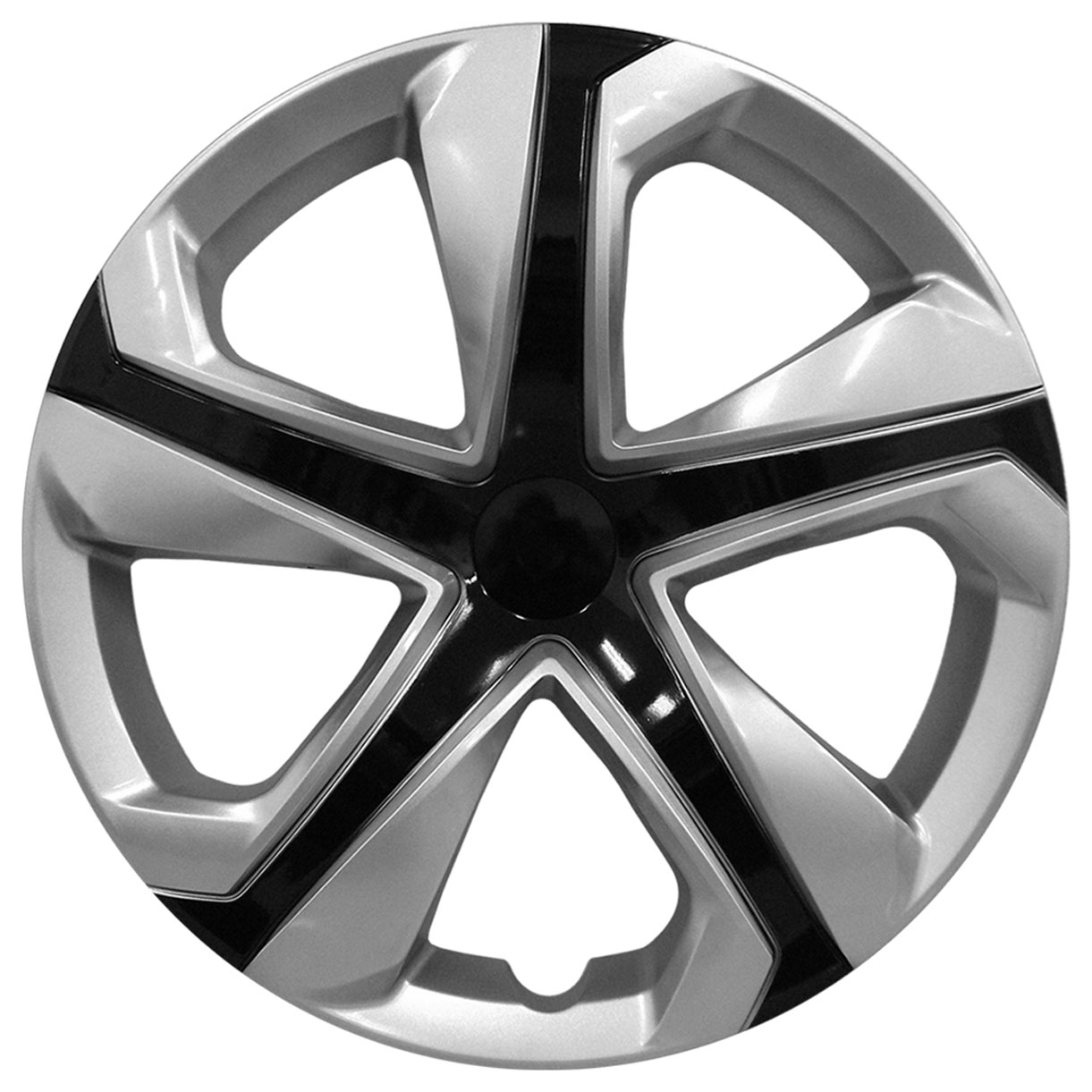 15" Set of 4 Silver Black Wheel Covers Snap On Hub Caps fit R15 Tire