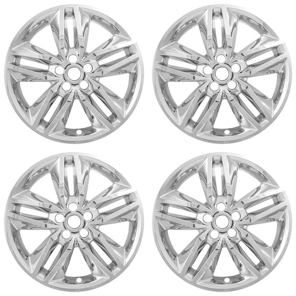 4 Chrome 18" Wheel Skins Hub Caps Rim Covers Simulators for 20152018
