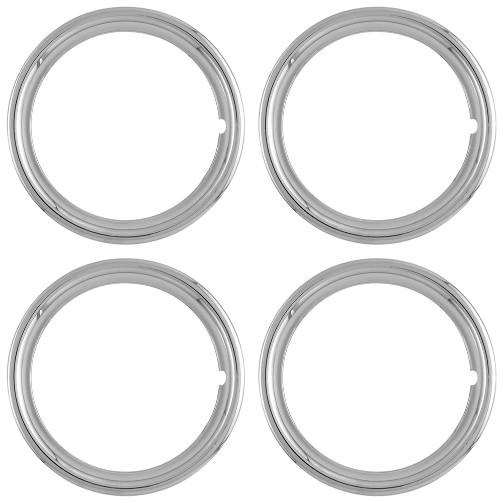 SETOF4 16" STAINLESS STEEL WHEEL TRIM RINGS BEAUTY RIMS GLAMOUR RING