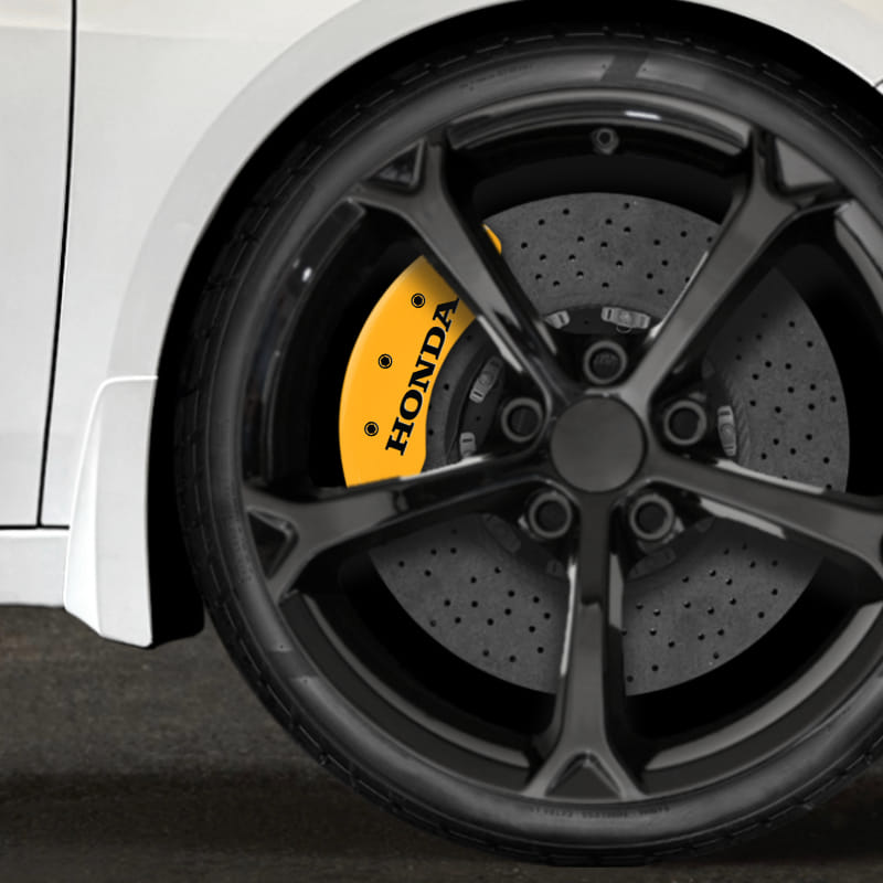 Set of 4 Yellow MGP Caliper Covers w/Honda/H logo fits 2017-2020 Honda Civic