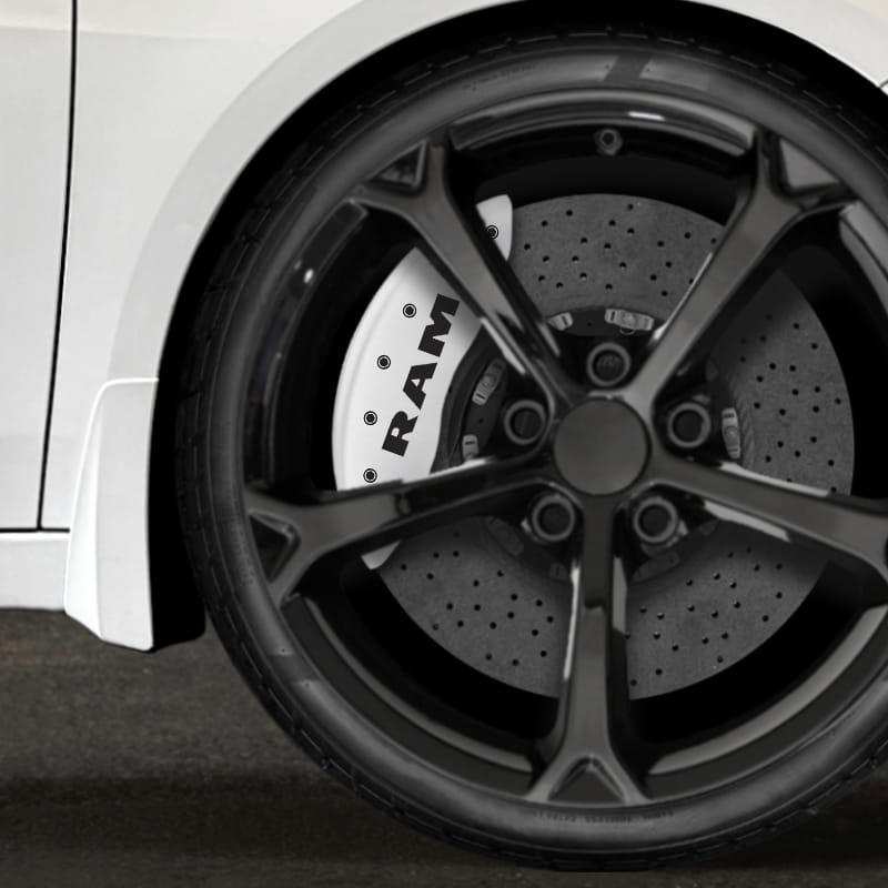 White MGP Caliper Covers w/'RAM' fits 2019-2025 Ram 1500 Big Horn